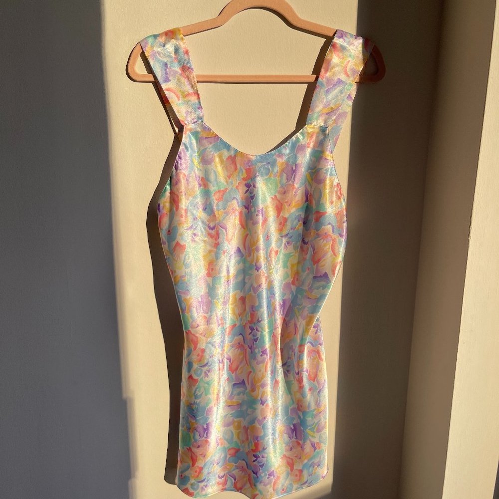 Vintage 90's Watercolor Floral Slip